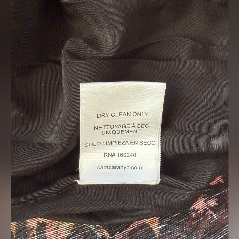 NEW Cara Cara Phoebe Floral Linen Silk Midi Bustier Dress Pindell Black US 4 UK8 - Picture 12 of 16